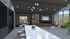 Luxurious living room with high ceilings, large windows, and modern decor featuring a cozy seating area and elegant lighting.