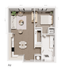 The Grandeur | A2 Maple (No Patio)(1 Bedroom 1 Bath)