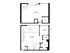Modern two-level floor plan showcasing a spacious workspace, cozy bedroom, and open living/dining area with a stylish kitchen.