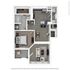 Floor Plan 2 | 3 Bedroom Apartments For Rent In Nashville, TN | Hamptons at Woodland Pointe