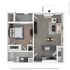 Floor Plan 1 | Apartments For Rent Near Nashville, TN | Hamptons at Woodland Pointe