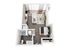 Chic apartment floor plan showcasing a cozy bedroom, elegant living area, sleek kitchen, and modern bathroom.