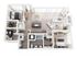 Chic 3D floor plan showcasing two spacious bedrooms, open-concept living and dining area, elegant kitchen island, modern bathrooms, and a cozy balcony.