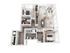 Chic 3D floor plan showcasing 2 bedrooms, a modern open-concept kitchen, and a bright, airy living room with large windows.