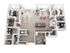 Modern 3D floor plan showcasing a luxurious 3-bedroom apartment with an open-concept living and dining area, sleek kitchen island, and spacious balcony.