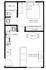 1 Bed layout example 1