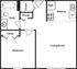 1 Bedroom Floorplan