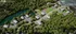 Aerial view of Westgate Arms in Salem, New Hampshire showing apartment buildings, parking areas, and scenic river surrounded by wooded landscape