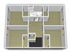 Second Floor Updated 4 bed, 2 bath floorplan