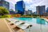 Beautiful resort style swimming pool with stunning downtown views