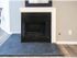 Unique corner wood burning fireplace
