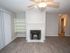 Built in bookshelves with fireplace in the living room