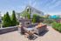 Outdoor fireplace with comfortable seating
