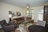 Modern living room with plank flooring