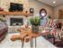 Rustic community room with TV and coffee bar
