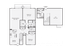 The Henry Apartments, floor plan, left, 2 bed, 2 bath, kitchen, dining/living room, deck, walk in closet, right, den, stairs, laundry, bathroom