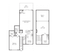 The Henry Apartments, floor plan, left bedroom, walk in closet, bathroom, kitchen, breakfast area, living/dining room, fire place, deck, right loft, stairs, laundry/utility room
