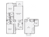 The Henry Apartments, floor plan, left, 2 bed, 2 bath, walk in closets, deck, living/dining room, kitchen, breakfast area, stairs, right, den, powder room, stairs, closet, laundry/utility