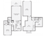 The Henry Apartments, floor plan, left, deck, living/dining room, kitchen, breakfast area, stairs, bathroom, walk in closet, bedroom, right, garage, den, utility closet, powder room, laundry, storage, stairs