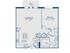 A4 one bed, one bath with open concept kitchen, island, large closet and patio