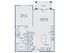 A2 one bed, one bath with open concept kitchen, island, large closet and patio