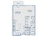 S1 studio with one bath, kitchen island, and patio
