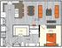 1 bedroom 1 bath apartment with dining area, built in desk, walk in closet and 889 sq ft