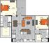 2 bedroom 2 bath apartment with dining area, kitchen island, walk in closets and 1092 sq ft