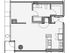1 Bed 1 Bath Floor Plan 1d