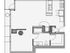 1 Bed 1 Bath Floor Plan 1e