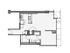 1 Bed 1 Bath Floor Plan 1p4