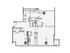 2 Bed 2 Bath Floor Plan 2d