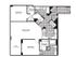 Two bedroom,one den, two bath, kitchen , pantry, coat closet, living room,two walk in closets, linen closet and patio and laundry room.