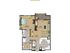One bedroom one bathroom, kitchen, kitchen pantry, dining room, living room, laundry room , one closet and patio.