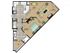 One bedroom one bathroom, kitchen, kitchen pantry, dining room, living room, laundry room , one closet and patio.