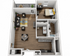 Palmetto 1x1 Floor Plan