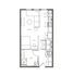 The studio floorplan is 425 sq. ft.