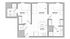 The 2 bedroom, 2 bathroom deluxe floorplan is 799 sq. ft.