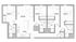 The 4 bedroom, 4 bathroom plus A floorplan is 1256 sq. ft.