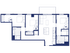 3 bed, 2 bath floorplan is 992 sq. ft.