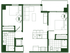 2 bed, 2 bath floorplan is 752 sq. ft.
