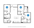 The 3 bedroom 3 bathroom classic floorplan is 1112 sq. ft.