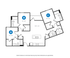 The 3 bedroom 3 bathroom vista floorplan is 1189 sq. ft.