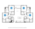 The 4 bedroom 4 bathroom classic floorplan is 1303 sq. ft.