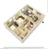 2 bed, 1.5 bath floor plan is 648 sq. ft.