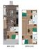 The 4 bedroom 4.5 bathroom plus floorplan is 1542 sq. ft.