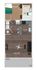 The 1 bedroom 1 bathroom floorplan is 697 sq. ft.