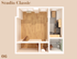 The studio classic floorplan is 410 sq. ft.