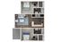3D floor plan with two bedrooms, a cozy living room, and a modern kitchen.