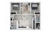 Charming 3D floor plan showcasing 3 bedrooms, a cozy living room, and modern kitchen, with 2 stylish bathrooms.